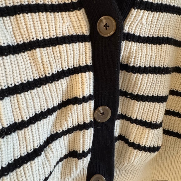 Quince Organic Cotton Fisherman Cardigan Sweater - Picture 3 of 5